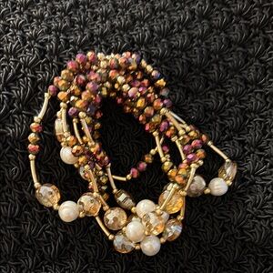Unique Multicolor stretch Beaded Bracelet